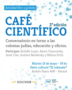 Café científico: “Colonias judías, educación y oficios”