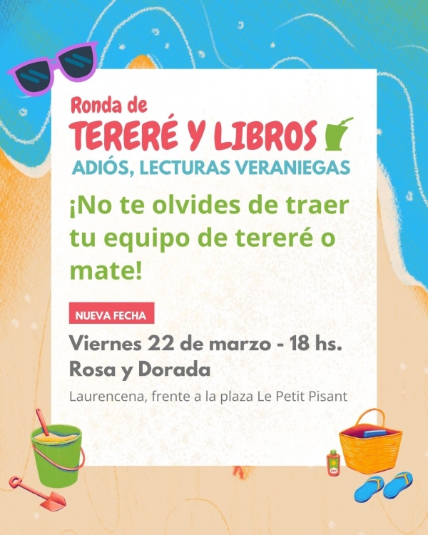 Se hará este viernes la Ronda de Tereré y Libros en Rosa y Dorada