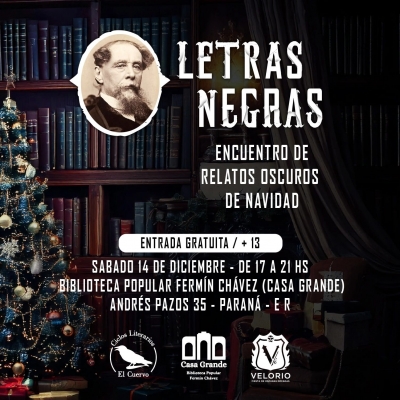 Letras Negras, Oscura Navidad en la Biblioteca Popular Fermín Chávez