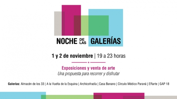 Invitan a la segunda edición de la Noche de las Galerías