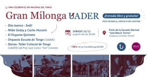 Gran Milonga UADER para celebrar el Día Nacional del Tango