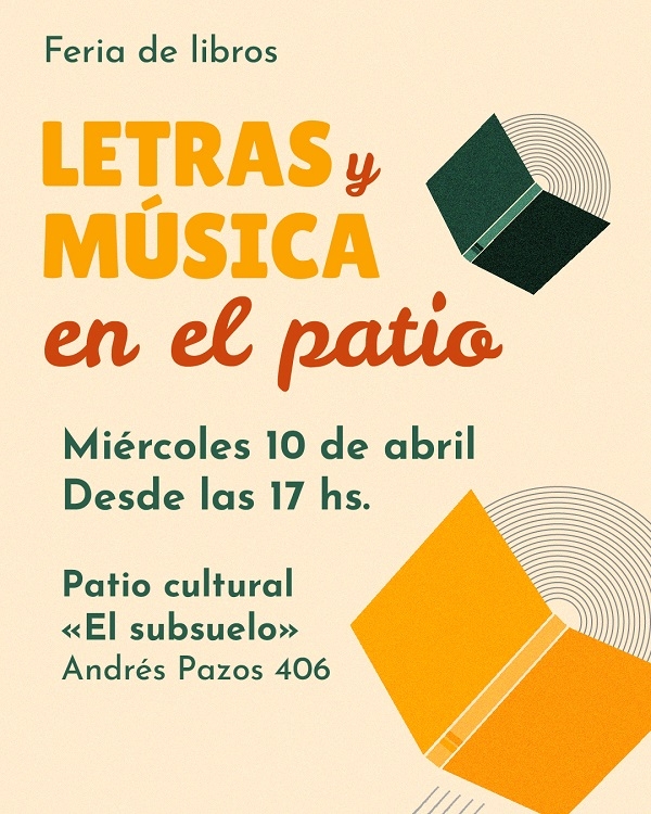 Feria de libros “Letras y música en el patio” organizada por EDUNER